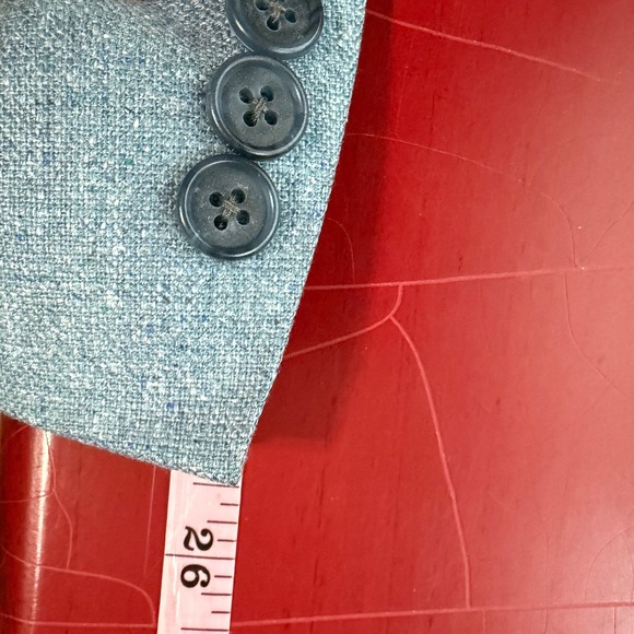 Jos A Bank Signature Collection Silk Sport Coat Blazer 39RTailored Fit Blue - Picture 14 of 14